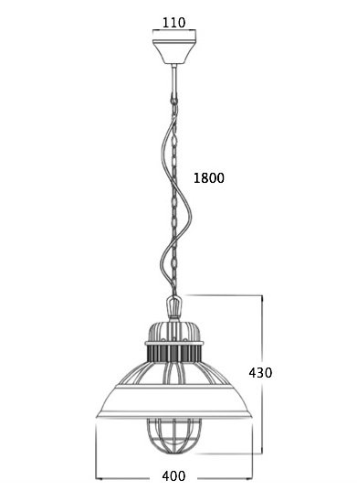 Подвесной светильник Loft Industrial Metal Cage Elder Подвесной светильник Loft Industrial Metal Cage Elder в Костроме