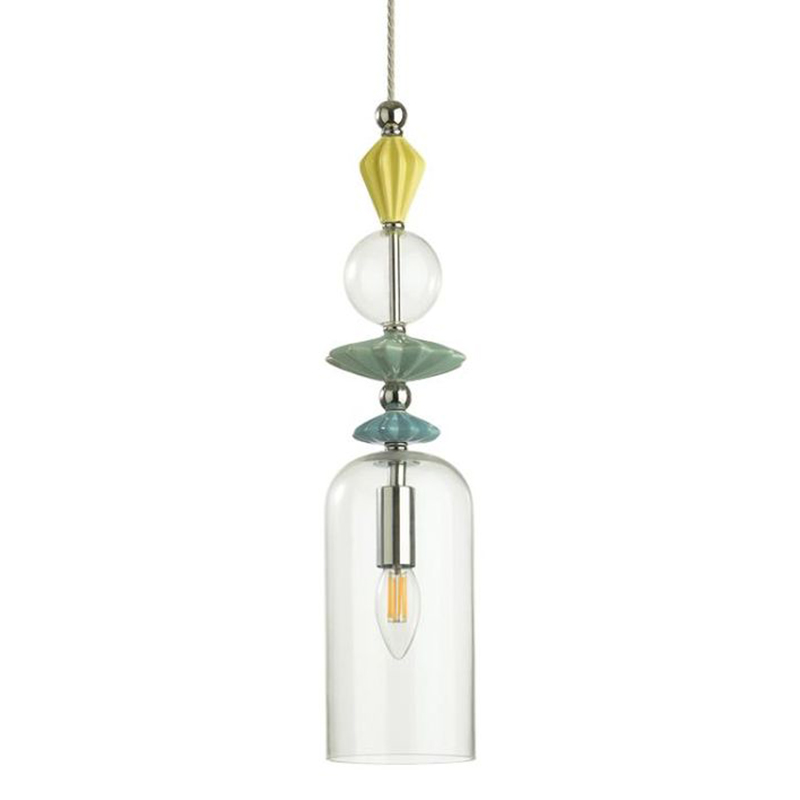 Подвесной светильник Iris Glas hanging lamp candy C chrome Прозрачное Стекло Прозрачный желтый Голубой Хром Прозрачный зеленый Подвесной светильник Iris Glas hanging lamp candy C chrome Прозрачное Стекло Прозрачный желтый Голубой Хром Прозрачный зеленый в Костроме | Loft Concept
