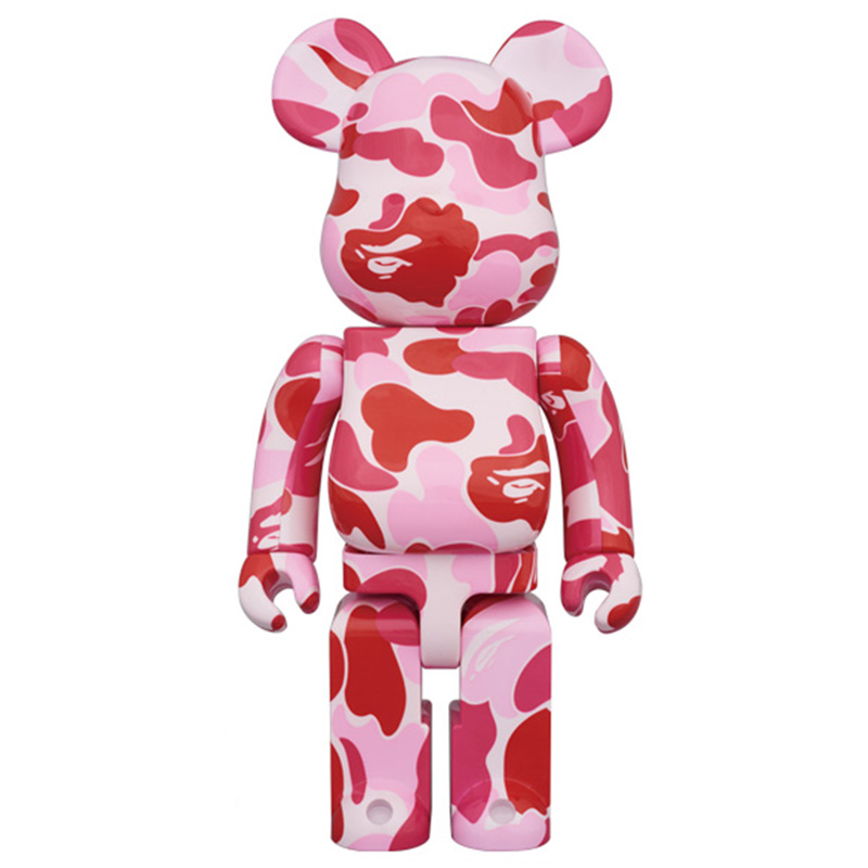 Статуэтка Bearbrick Camouflage Pink Розовый Красный Статуэтка Bearbrick Camouflage Pink Розовый Красный в Костроме | Loft Concept