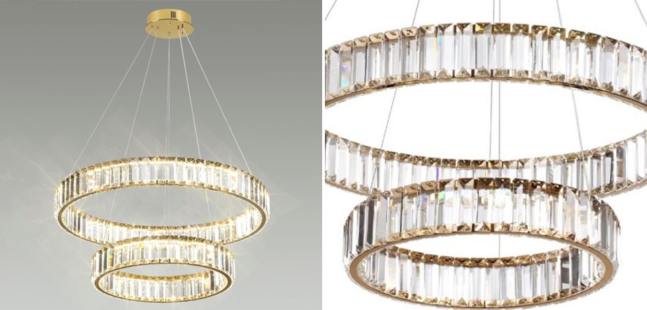 Люстра Хрустальная Ring Horizontal 2 кольца Люстра Хрустальная Ring Horizontal 2 кольца - Loft-Concept в Костроме