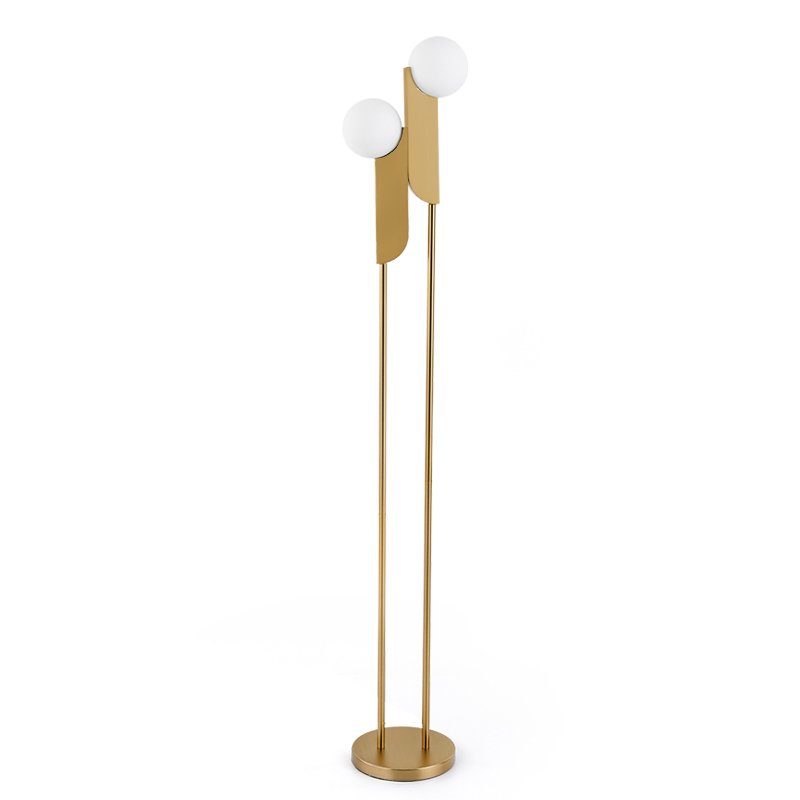 Торшер Two ball floor lamp Золотой Торшер Two ball floor lamp Золотой в Костроме | Loft Concept