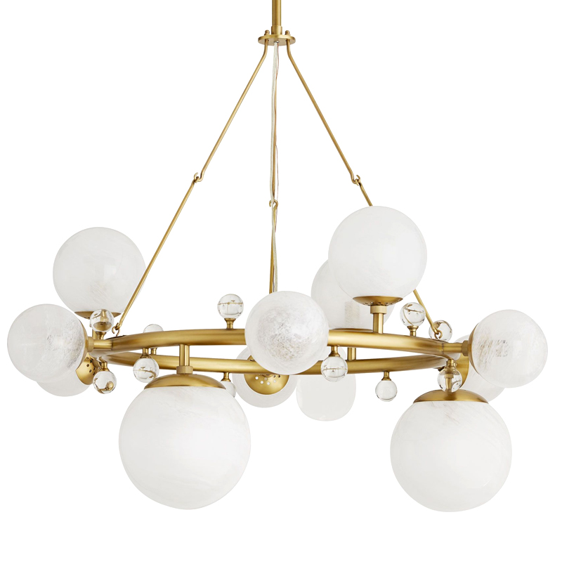 Люстра Arteriors TROON ROUND CHANDELIER Золотой Белый Люстра Arteriors TROON ROUND CHANDELIER Золотой Белый в Костроме | Loft Concept