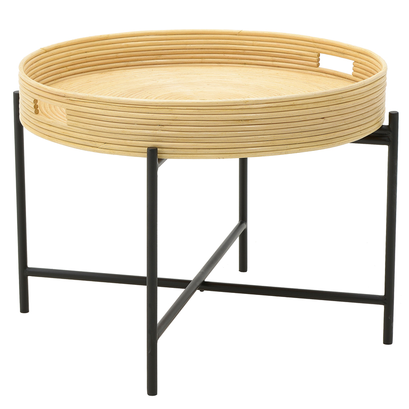 Кофейный стол-поднос Odelis Rattan Table Черный Древесина Кофейный стол-поднос Odelis Rattan Table Черный Древесина в Костроме | Loft Concept