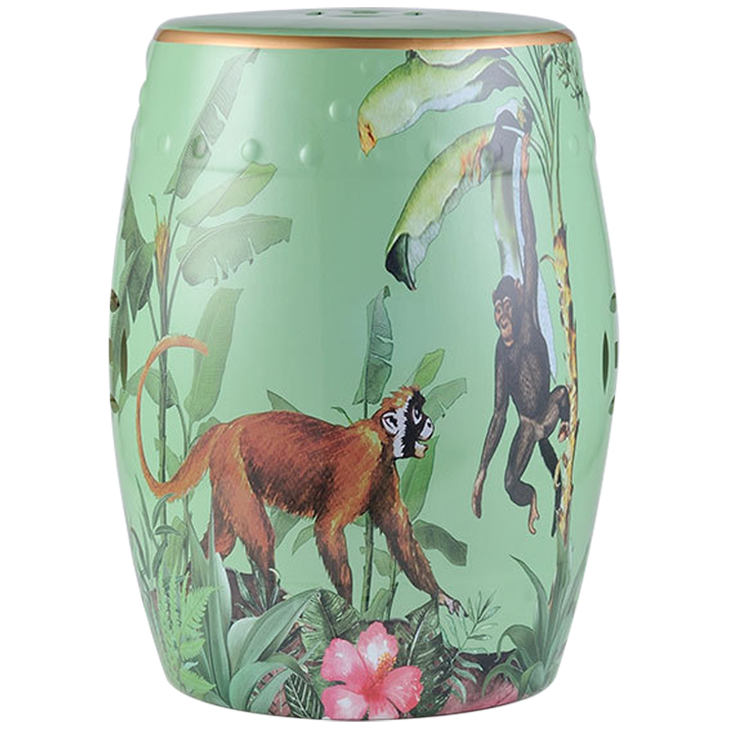Керамический табурет Monkey Tropical Animal Ceramic Stool Green Зеленый Мульти Керамический табурет Monkey Tropical Animal Ceramic Stool Green Зеленый Мульти в Костроме | Loft Concept
