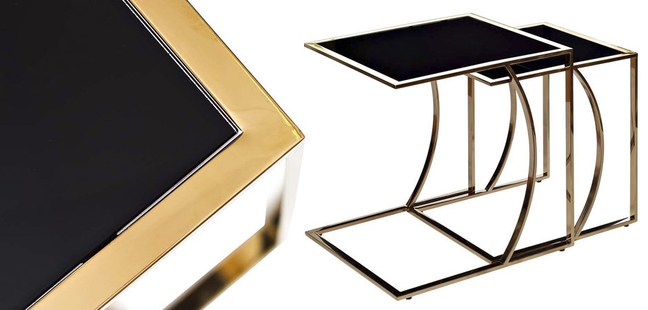 Приставной стол Metal Crescent Side Table Gold Приставной стол Metal Crescent Side Table Gold - Loft-Concept в Костроме
