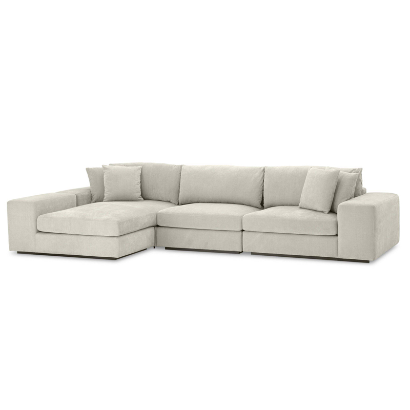 Диван Eichholtz Sofa Vista Grande Lounge sand Песочный Черный Диван Eichholtz Sofa Vista Grande Lounge sand Песочный Черный в Костроме | Loft Concept