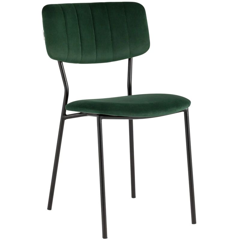 Стул Singer Chair без подлокотника Зеленый Велюр Зеленый Черный Стул Singer Chair без подлокотника Зеленый Велюр Зеленый Черный в Костроме | Loft Concept