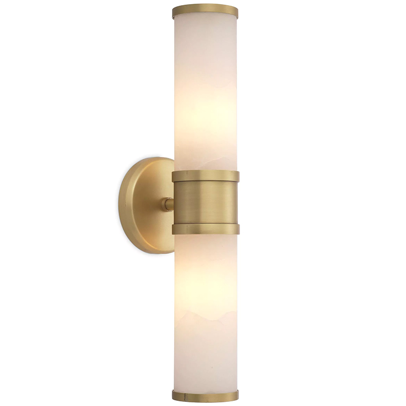 Бра Eichholtz Wall Lamp Claridges Double Латунь Бежевый в Костроме | Loft Concept 