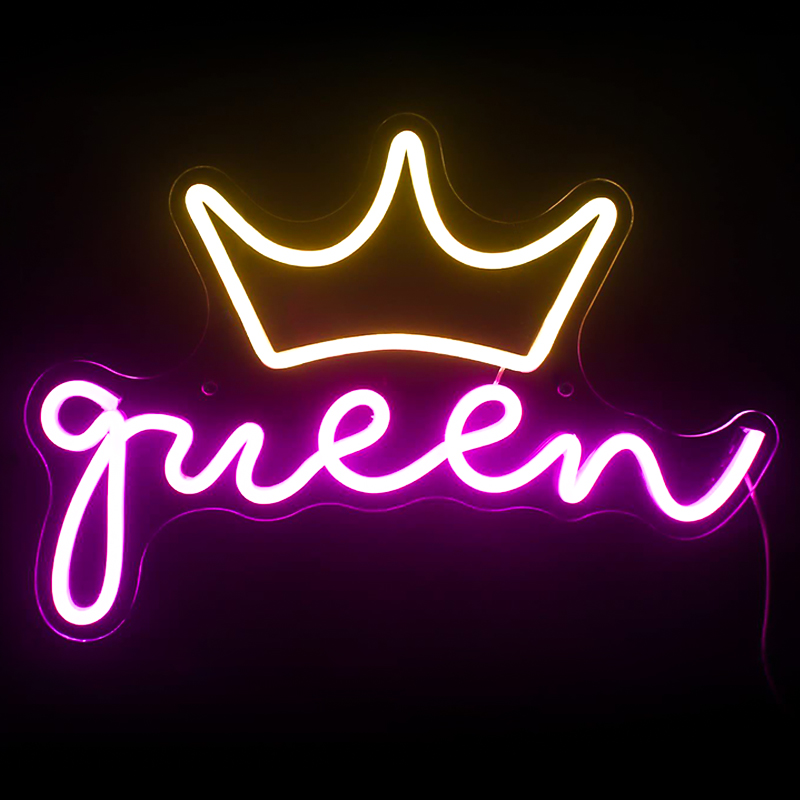 Неоновая настенная лампа Queen Neon Wall Lamp Розовый Желтый Неоновая настенная лампа Queen Neon Wall Lamp Розовый Желтый в Костроме | Loft Concept