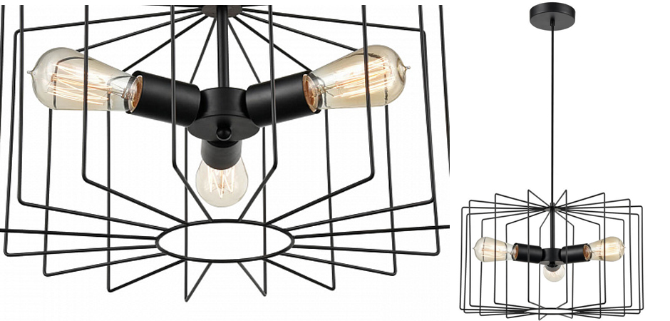 Люстра Cage Wire Color black Люстра Cage Wire Color black - Loft-Concept в Костроме