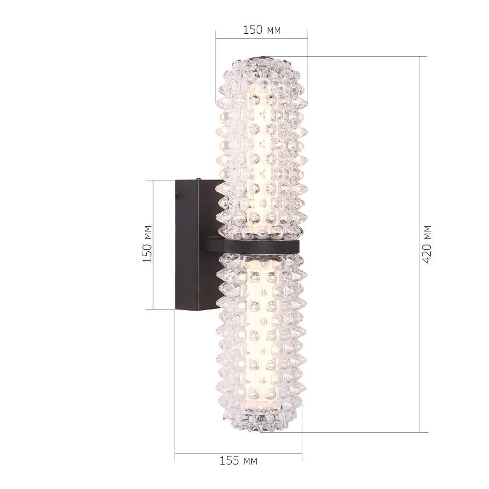 Бра с факутрным стеклянным плафоном Sonora в Костроме