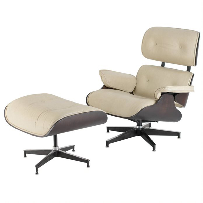 Кресло Eames Lounge Chair & Ottoman cream Кремовый Кресло Eames Lounge Chair & Ottoman cream Кремовый в Костроме | Loft Concept