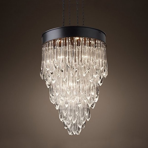 Люстра RH TEAR DROP GLASS 70 Черный Люстра RH TEAR DROP GLASS 70 Черный в Костроме | Loft Concept