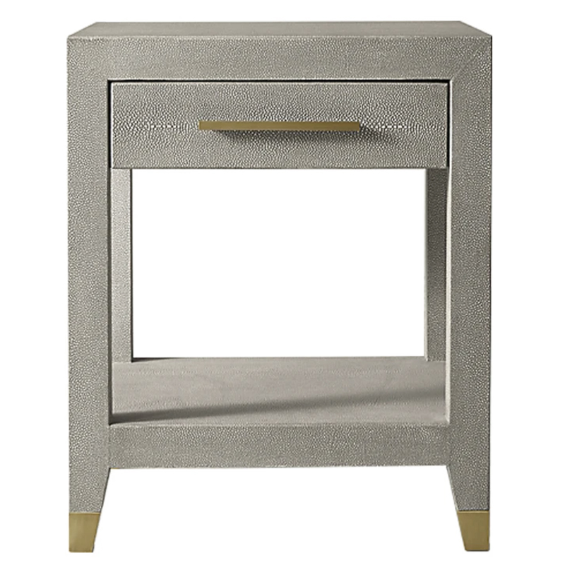 Charles Stingray Gray Side Table Приставной стол серый скат Золотой Серый Charles Stingray Gray Side Table Приставной стол серый скат Золотой Серый в Костроме | Loft Concept