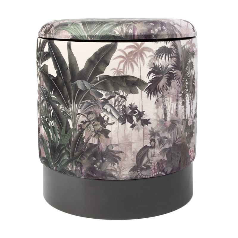 Пуф PUF Jungle Print rainforest Мульти Черный Пуф PUF Jungle Print rainforest Мульти Черный в Костроме | Loft Concept