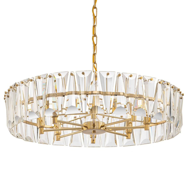 Люстра Ruby Crystal Chandelier Gold 75 Глянцевое золото Прозрачное Стекло Люстра Ruby Crystal Chandelier Gold 75 Глянцевое золото Прозрачное Стекло в Костроме | Loft Concept
