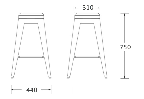 Барный стул Tolix Board Seat barstool Барный стул Tolix Board Seat barstool в Костроме