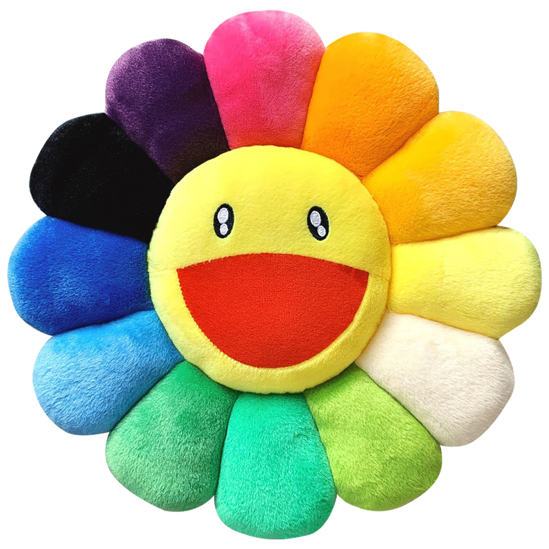 Подушка Takashi Murakami Yellow Мульти Желтый Подушка Takashi Murakami Yellow Мульти Желтый в Костроме | Loft Concept