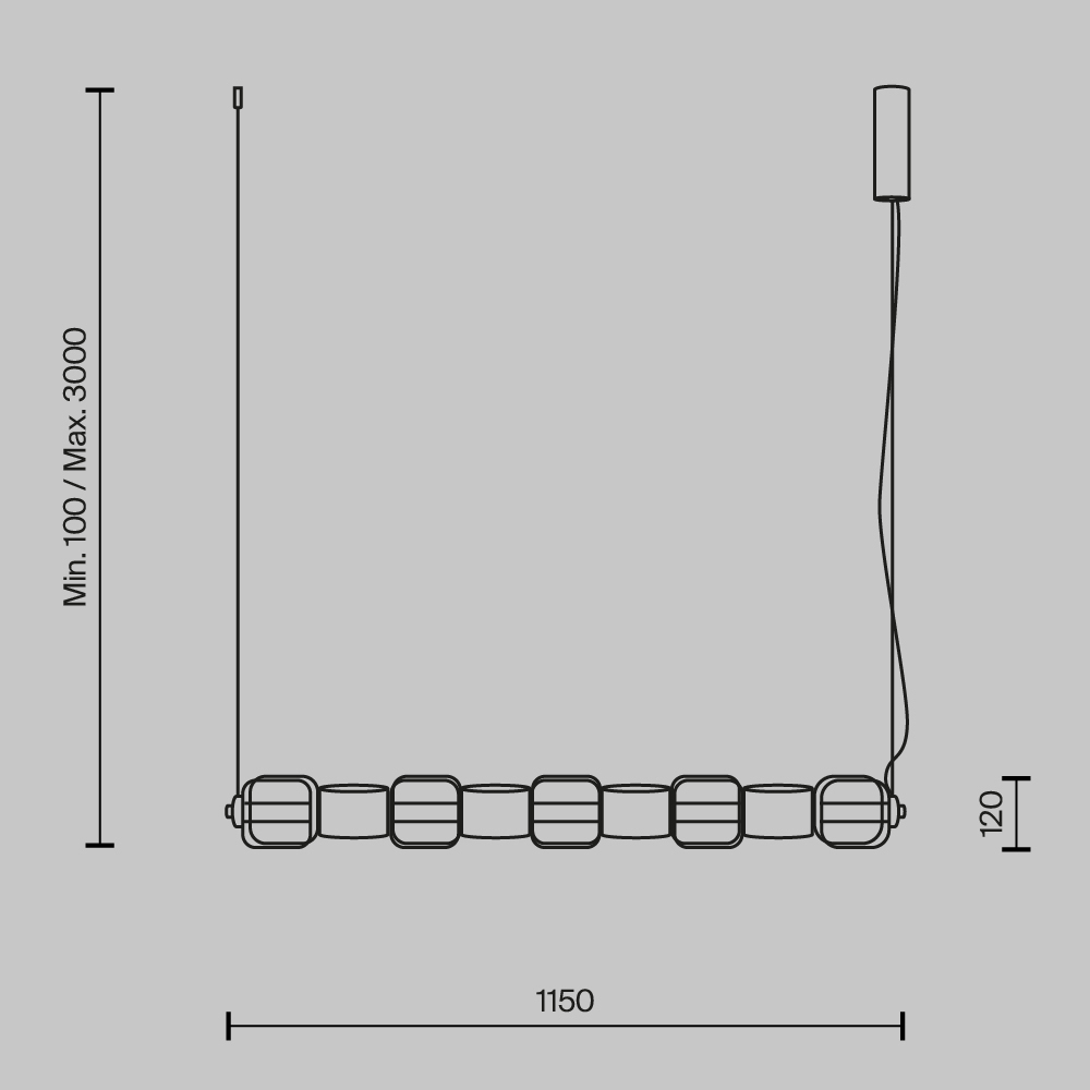 Подвесной светильник Ritmo 3000К 22Вт в Костроме