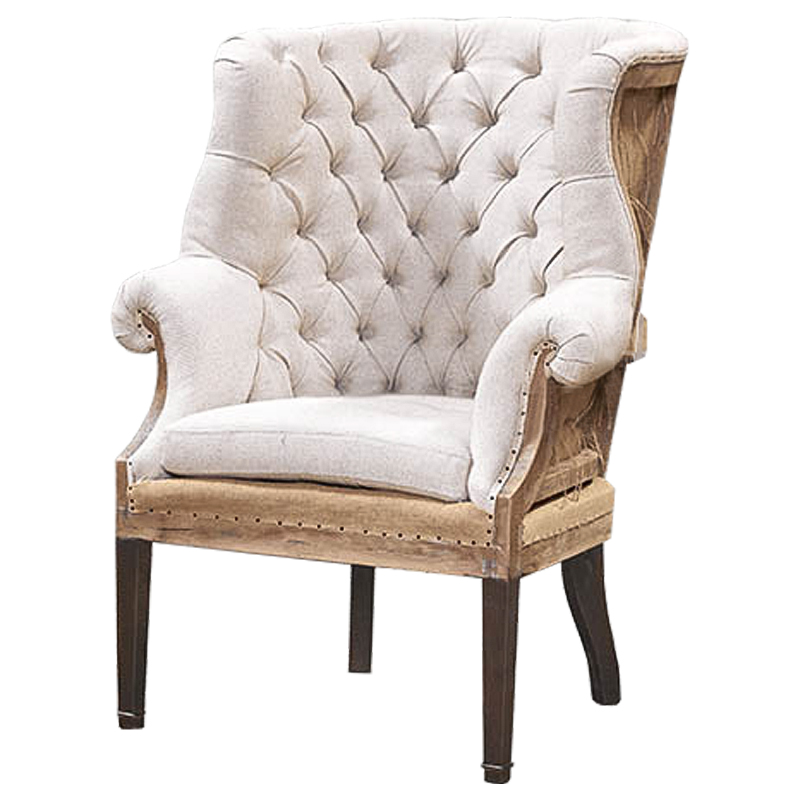 Кресло Gamilton Armchair Beige Бежевый Коричневый Кресло Gamilton Armchair Beige Бежевый Коричневый в Костроме | Loft Concept