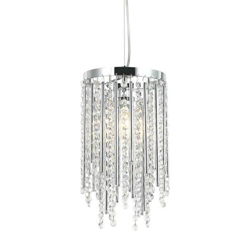 Подвесной светильник Crystal Wind Chimes Chrome Hanging Lamp Хром Прозрачный Подвесной светильник Crystal Wind Chimes Chrome Hanging Lamp Хром Прозрачный в Костроме | Loft Concept