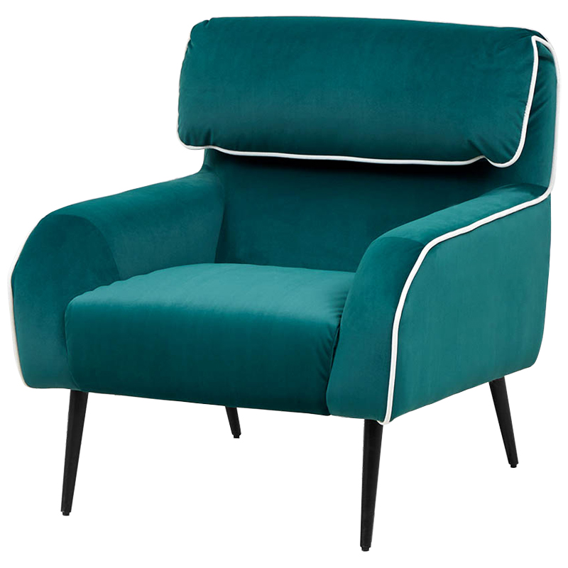 Кресло Basil Armchair Изумрудный Белый Черный Кресло Basil Armchair Изумрудный Белый Черный в Костроме | Loft Concept