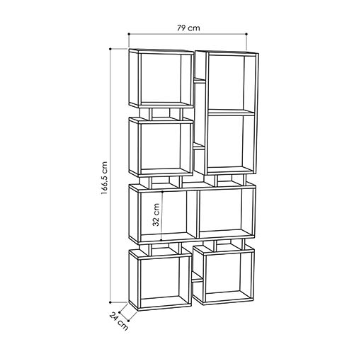 Стеллаж прямой цвета древесины с 8-ю открытыми полками RAIL BOOKCASE NO.1 OAK Стеллаж прямой цвета древесины с 8-ю открытыми полками RAIL BOOKCASE NO.1 OAK в Костроме