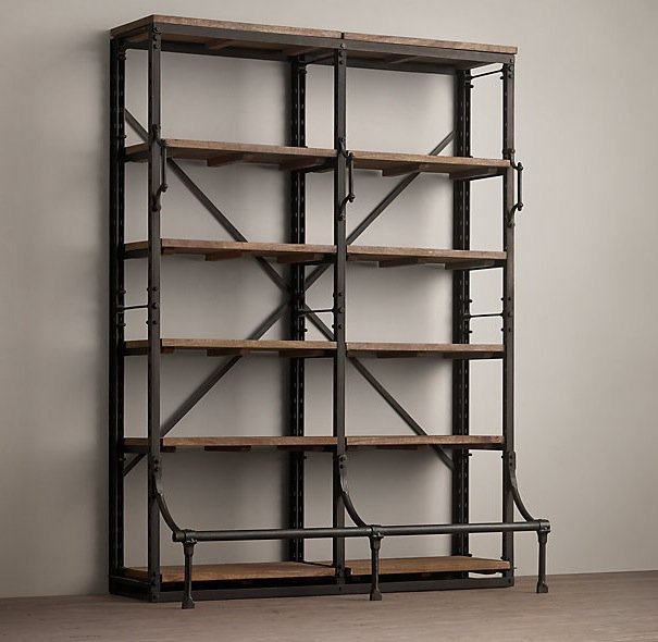 Стеллаж Vintage Iron Stella Double Стеллаж Vintage Iron Stella Double в Костроме | Loft Concept