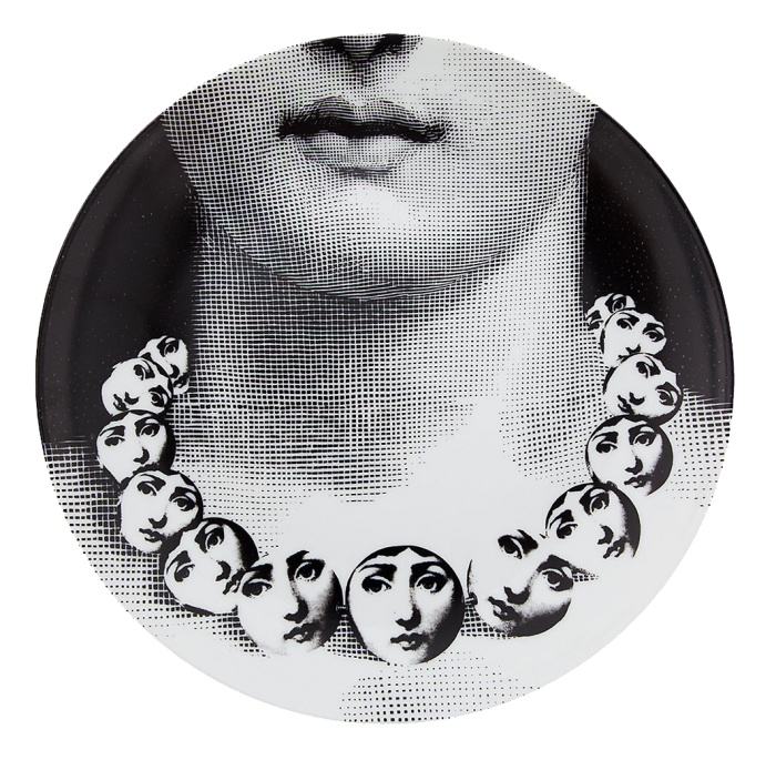Декоративная тарелка Fornasetti 107 Черный Декоративная тарелка Fornasetti 107 Черный в Костроме | Loft Concept
