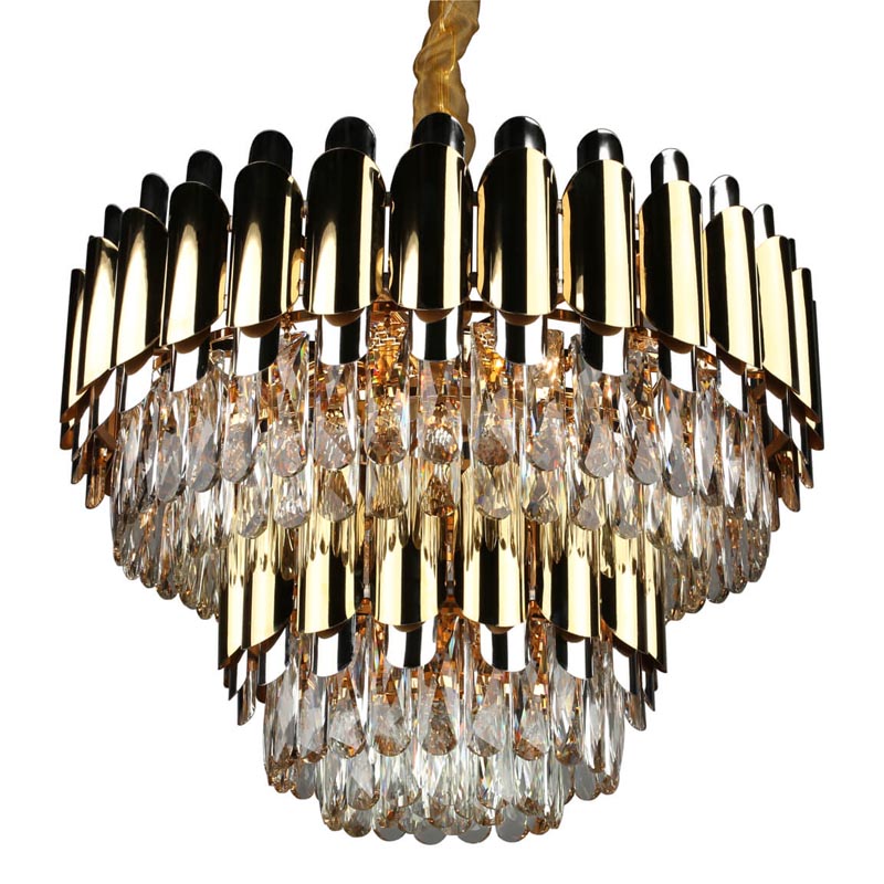 Люстра Gibrien Crystal Chandelier Прозрачный (Transparent) Золотой Люстра Gibrien Crystal Chandelier Прозрачный (Transparent) Золотой в Костроме | Loft Concept