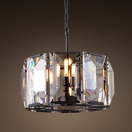 Люстра RH Harlow Crystal Round Chandelier 4 Черный Люстра RH Harlow Crystal Round Chandelier 4 Черный в Костроме | Loft Concept