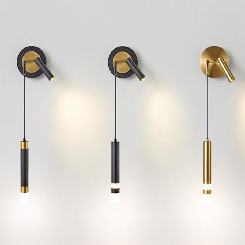 Бра-спот с подвесным светильником Spot Sconce Hanging Lamp Черный Латунь Бра-спот с подвесным светильником Spot Sconce Hanging Lamp Черный Латунь в Костроме | Loft Concept