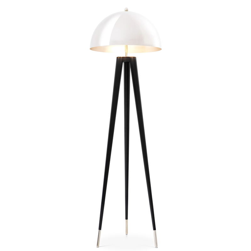 Торшер Eichholtz Floor Lamp Coyote Nickel Никель Черный Торшер Eichholtz Floor Lamp Coyote Nickel Никель Черный в Костроме | Loft Concept