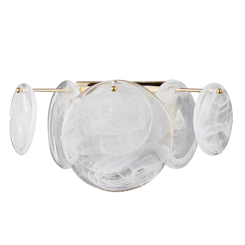 Бра Everett Sconce Белое матовое стекло Золотой Бра Everett Sconce Белое матовое стекло Золотой в Костроме | Loft Concept