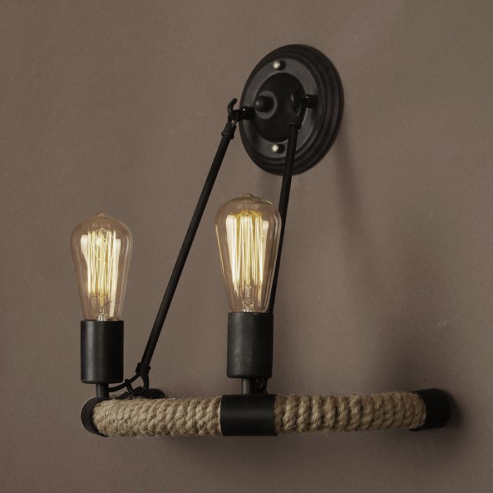 Бра Arco Loft Rope Light Черный Бра Arco Loft Rope Light Черный в Костроме | Loft Concept