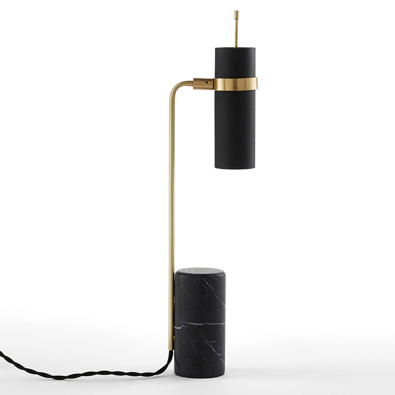 Настольная лампа Detlef Table lamp black marble Черный Мрамор Nero Латунь Настольная лампа Detlef Table lamp black marble Черный Мрамор Nero Латунь в Костроме | Loft Concept