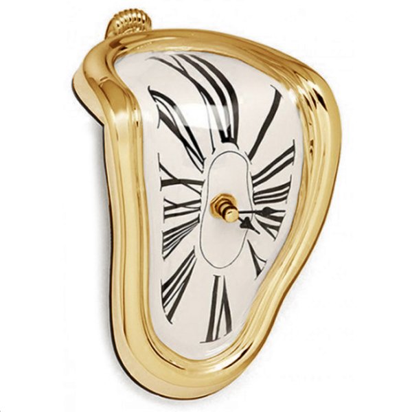Часы Salvador Dali Soft Clock Gold Золотой Черный в Костроме | Loft Concept 