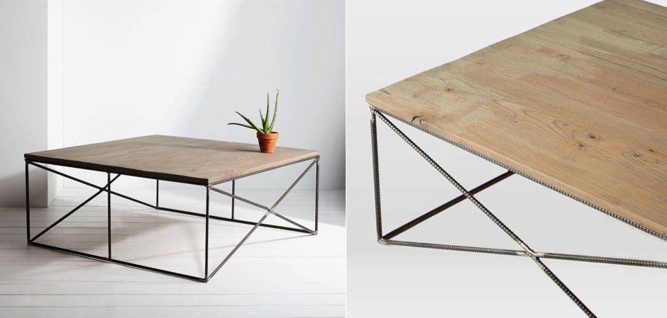 Журнальный стол Industrial Rust Fixtures Coffee Table Журнальный стол Industrial Rust Fixtures Coffee Table - Loft-Concept в Костроме