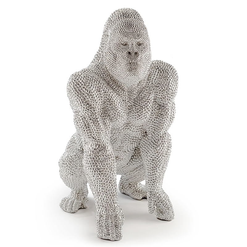 Статуэтка Gorilla Silver Серебряный Статуэтка Gorilla Silver Серебряный в Костроме | Loft Concept