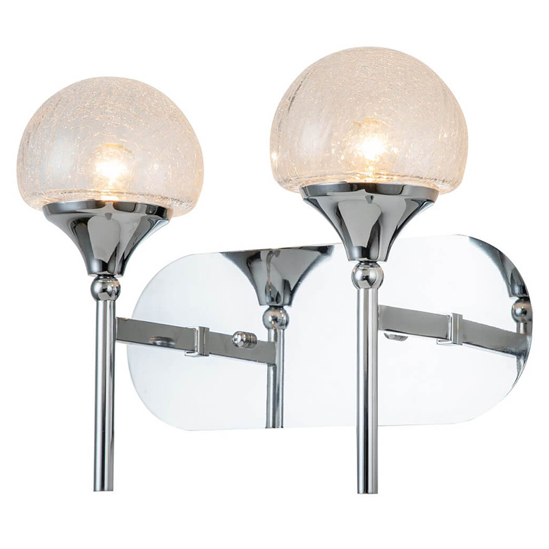 Бра Lluis two Wall Lamp Хром Прозрачный Бра Lluis two Wall Lamp Хром Прозрачный в Костроме | Loft Concept
