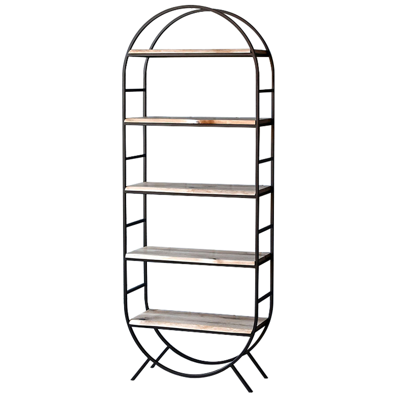 Стеллаж Lain Industrial Metal Rust Rack Черный Древесина Стеллаж Lain Industrial Metal Rust Rack Черный Древесина в Костроме | Loft Concept