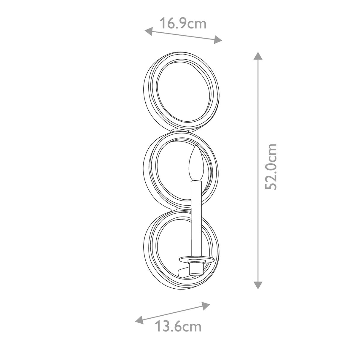 Бра в виде трех круглых зеркал Kichler в Костроме