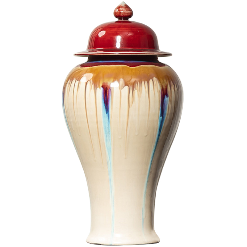 Ваза Beige Colored Rainbow Vase Красный Бежевый Мульти Ваза Beige Colored Rainbow Vase Красный Бежевый Мульти в Костроме | Loft Concept