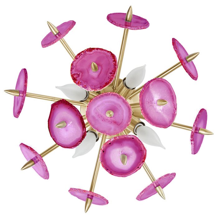 Бра Emporium Pink Agate Burst Sconce Brass Латунь Пурпурный Бра Emporium Pink Agate Burst Sconce Brass Латунь Пурпурный в Костроме | Loft Concept