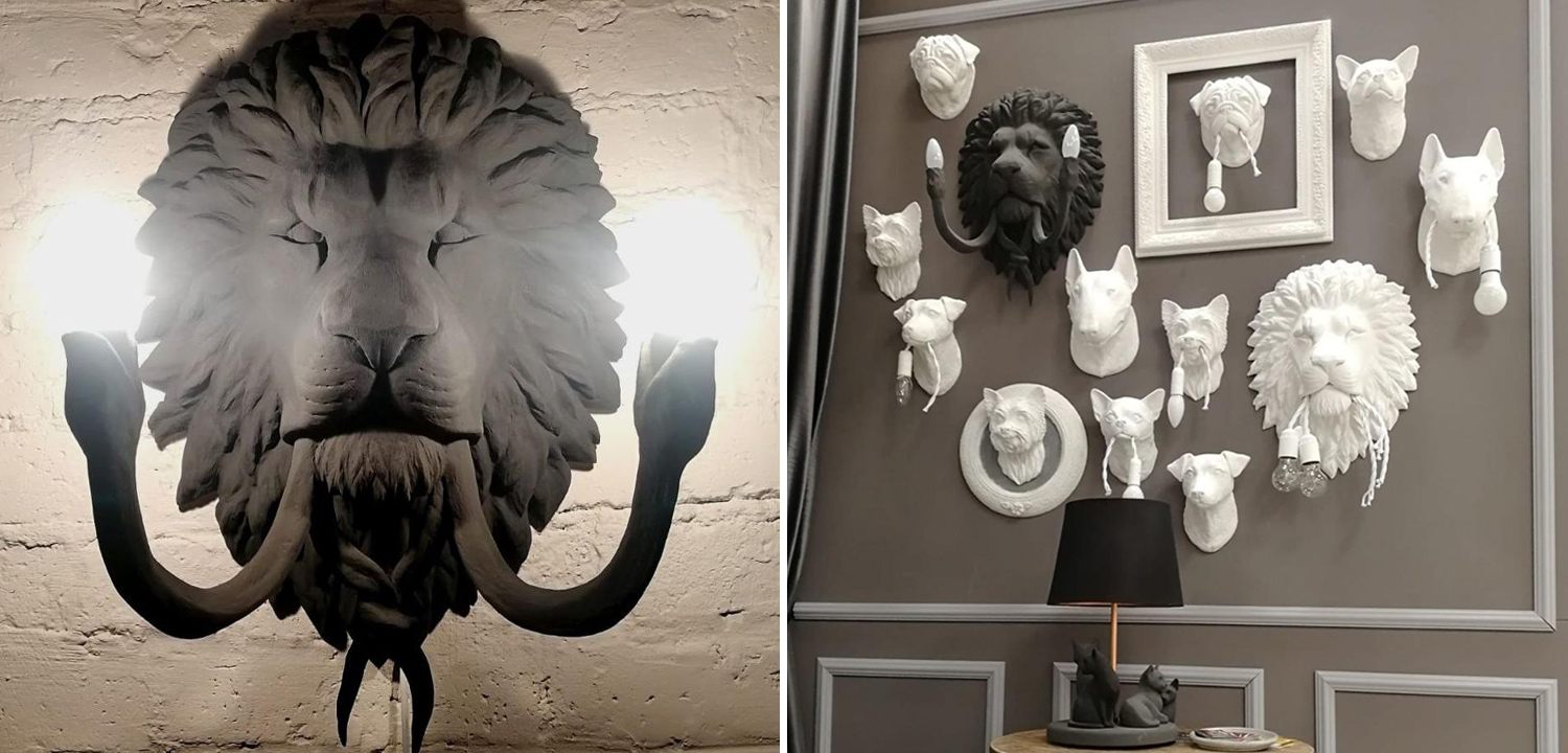 Бра Лев с Канделябром - фото