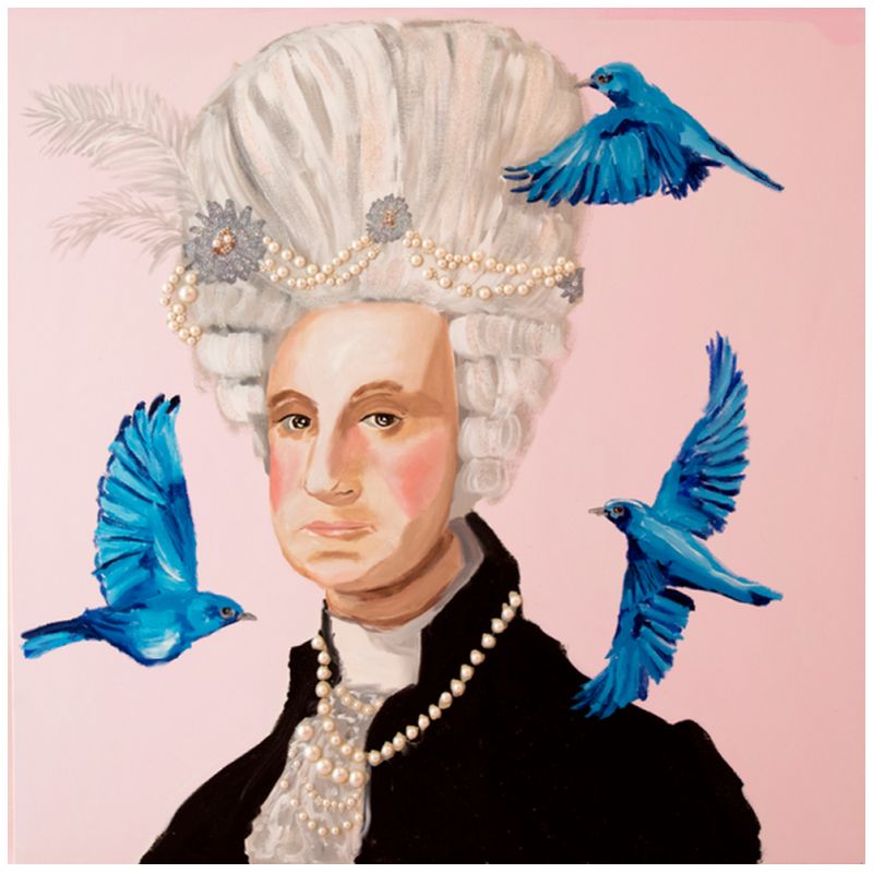 Картина Georgina Washington with Blue Birds Мульти Картина Georgina Washington with Blue Birds Мульти в Костроме | Loft Concept