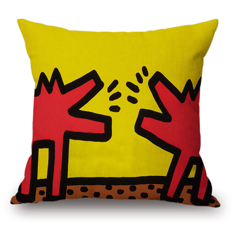 Подушка Keith Haring 1 Мульти Подушка Keith Haring 1 Мульти в Костроме | Loft Concept