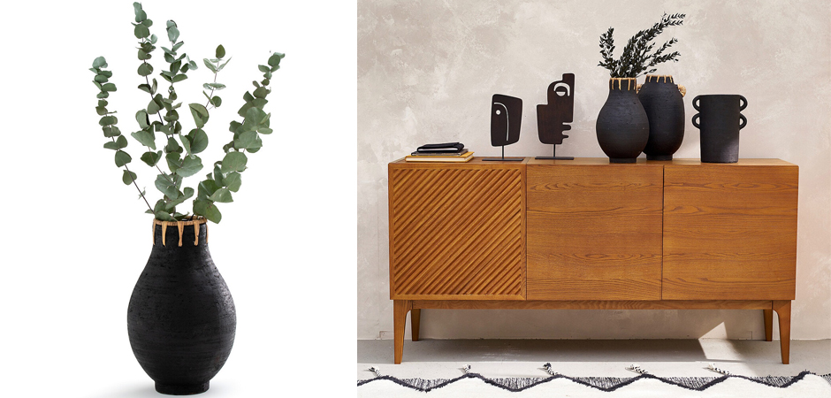 Ваза Ceramic Vase & Rattan D20 Ваза Ceramic Vase & Rattan D20 - Loft-Concept в Костроме