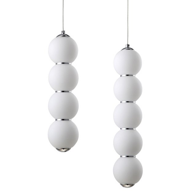Светильник PEARLS Suspension Pendant Lamp A-B Белый Хром Светильник PEARLS Suspension Pendant Lamp A-B Белый Хром в Костроме | Loft Concept