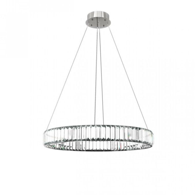 Люстра Crystal Ring Silver диаметр 60 Серебряный Прозрачное Стекло в Костроме | Loft Concept 